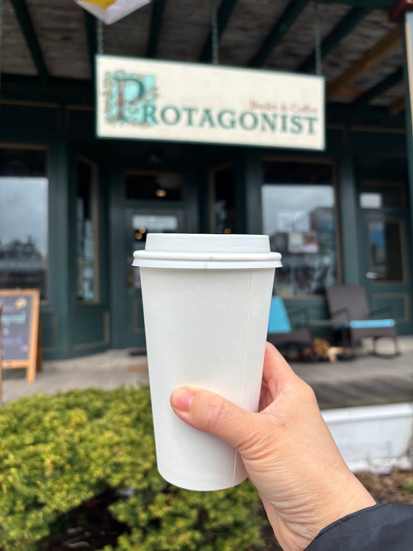 Coffee at Protagonist Books & Coffee, specialty coffee shop in Ithaca