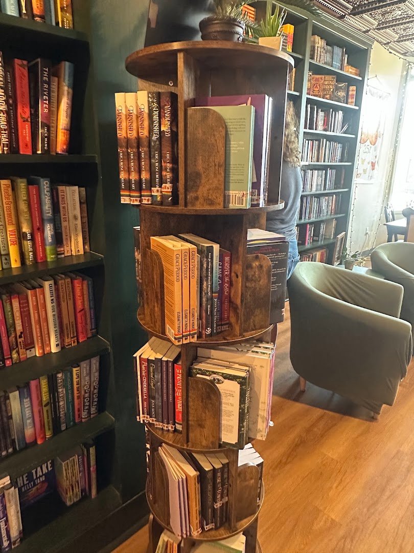 Interior of Protagonist Books & Coffee, specialty coffee shop in Ithaca