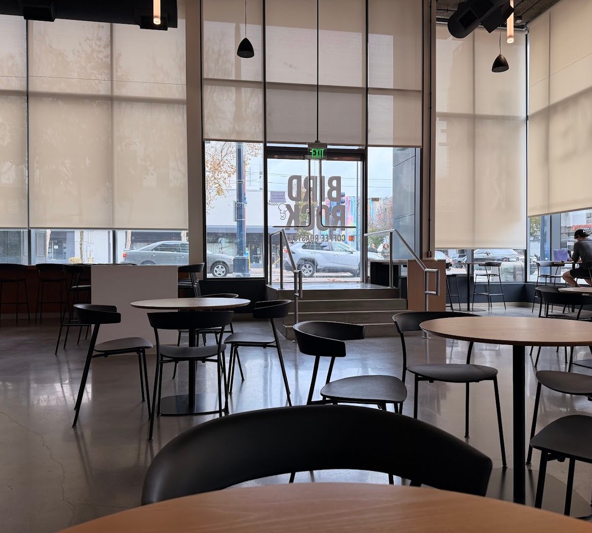 Interior of Bird Rock Coffee Roasters - Park & Market, specialty coffee shop in San Diego