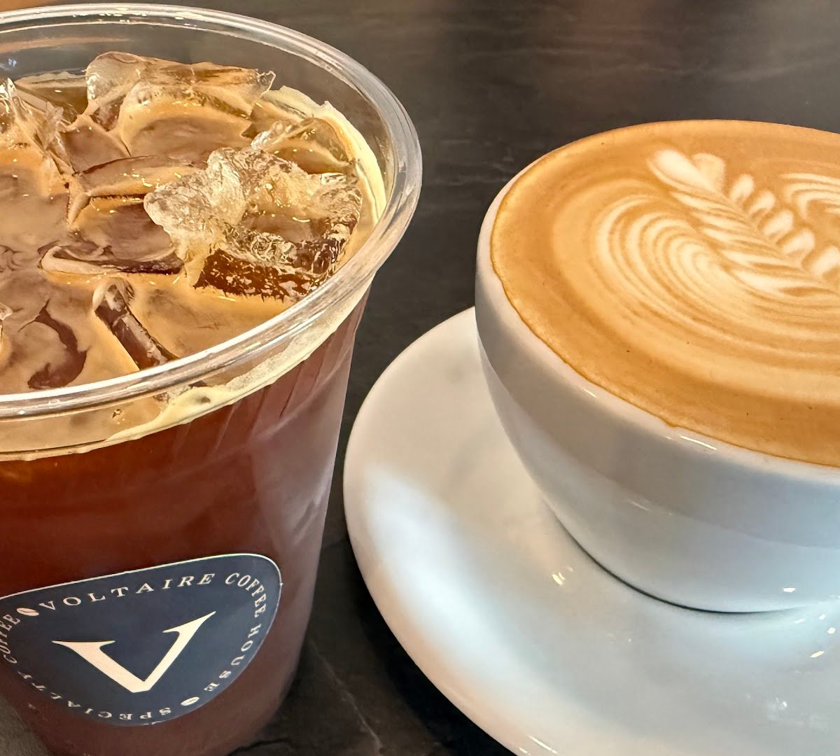 Coffee at Voltaire Coffee Roasters, specialty coffee shop in San Jose