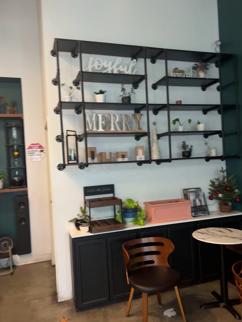 Interior of Voltaire Coffee Roasters, specialty coffee shop in San Jose