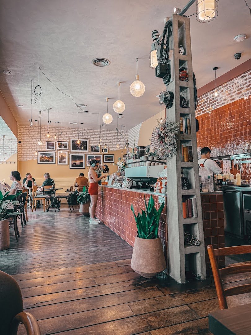 Interior of Cafefin coffee, specialty coffee shop in Prague