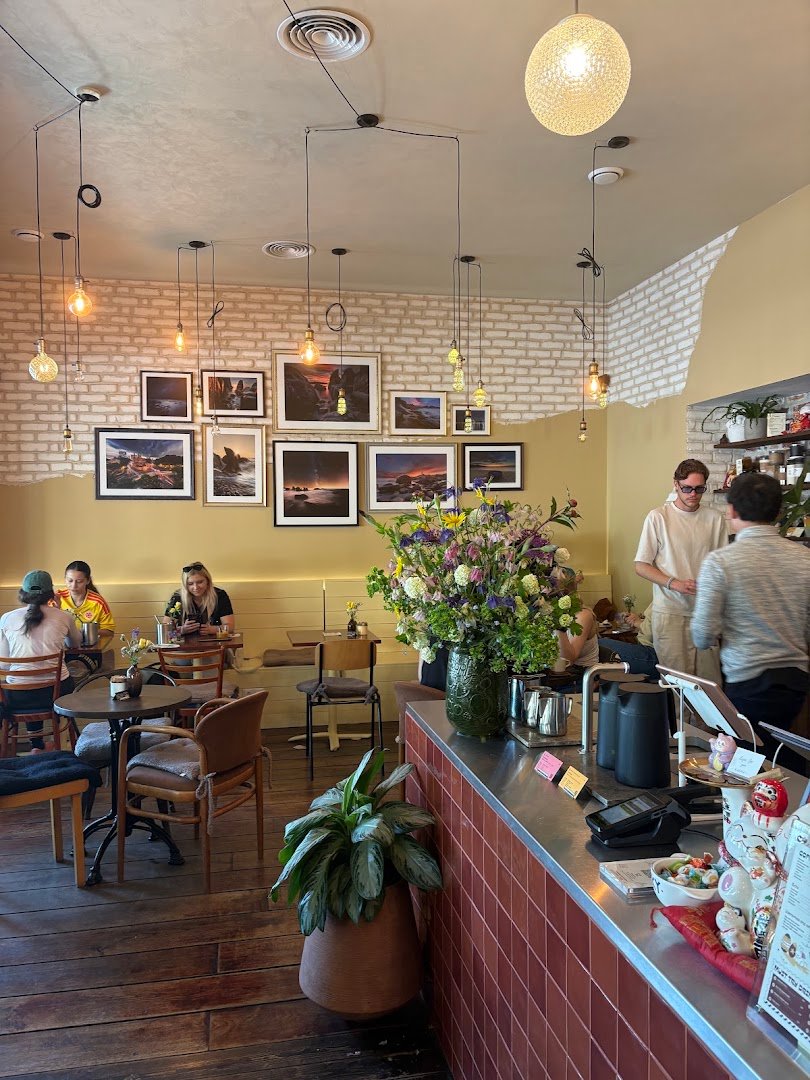 Interior of Cafefin coffee, specialty coffee shop in Prague