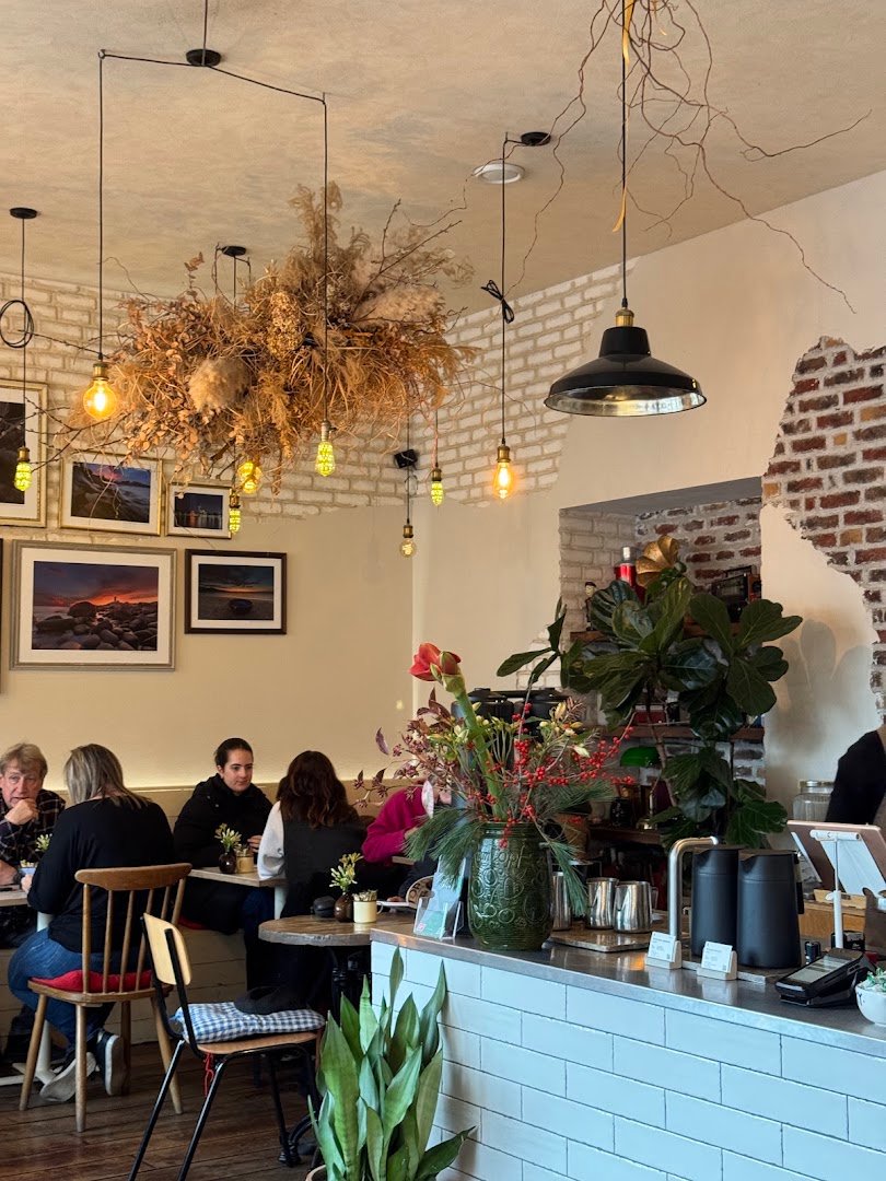 Interior of Cafefin coffee, specialty coffee shop in Prague