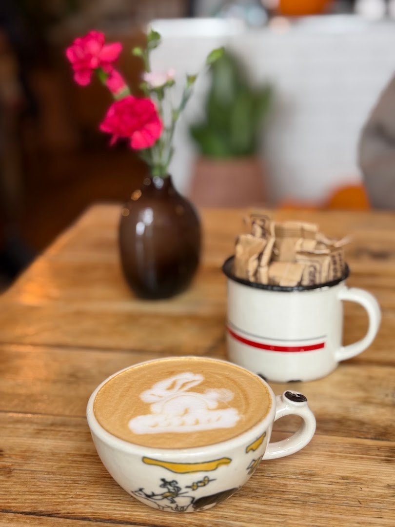 Coffee at Cafefin coffee, specialty coffee shop in Prague