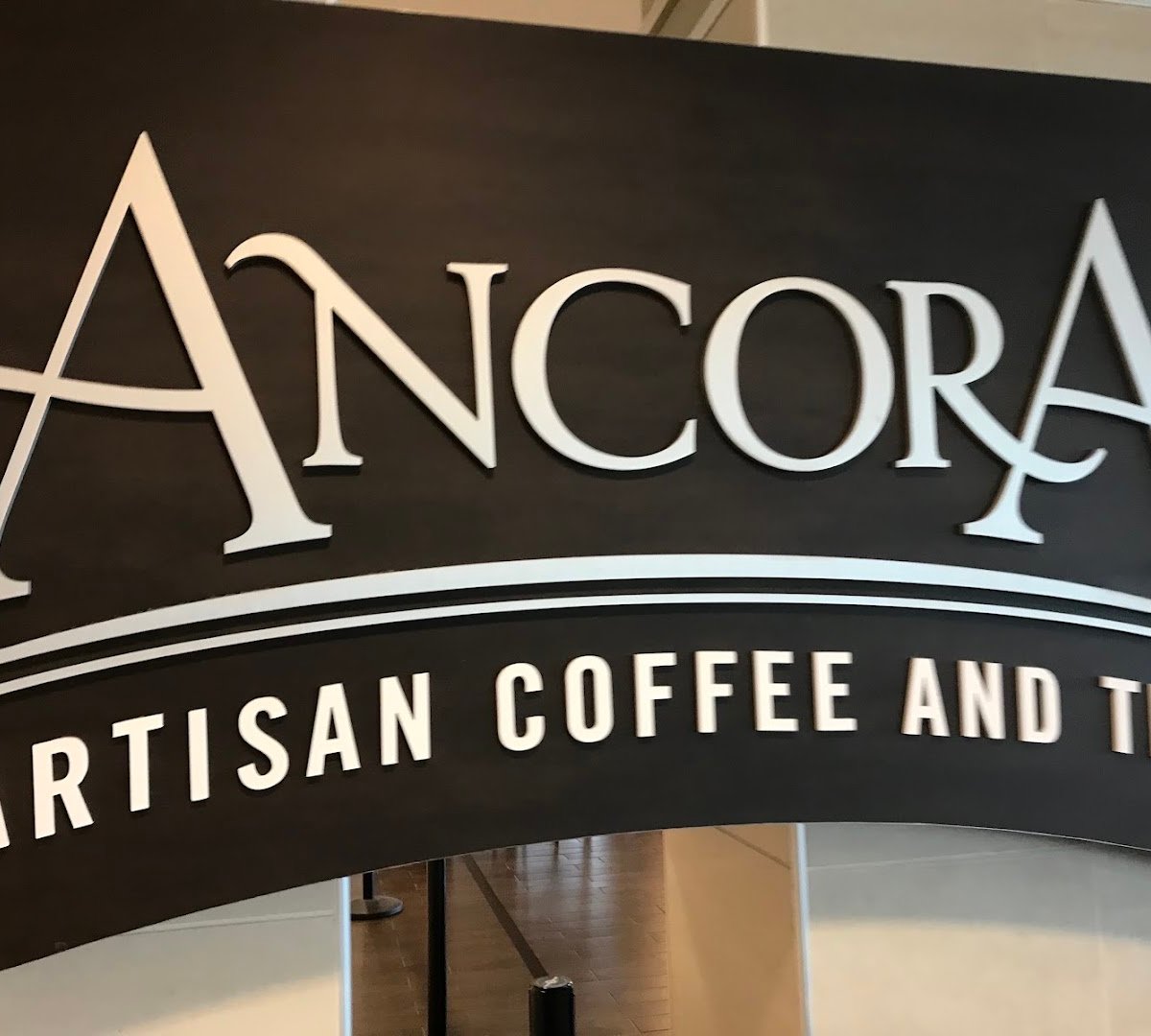 Signage at Ancora Coffee Roaster, specialty coffee shop in Madison