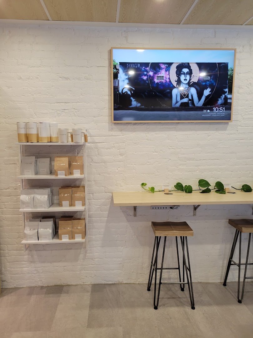 Interior of Suprema Coffee Roastery, specialty coffee shop in Philadelphia