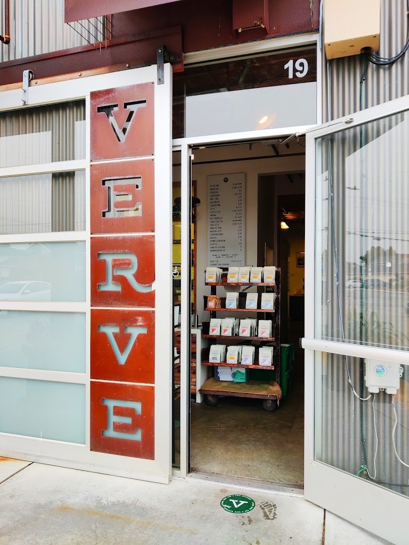 Storefront of Verve Coffee Roasters, specialty coffee shop in Santa Cruz