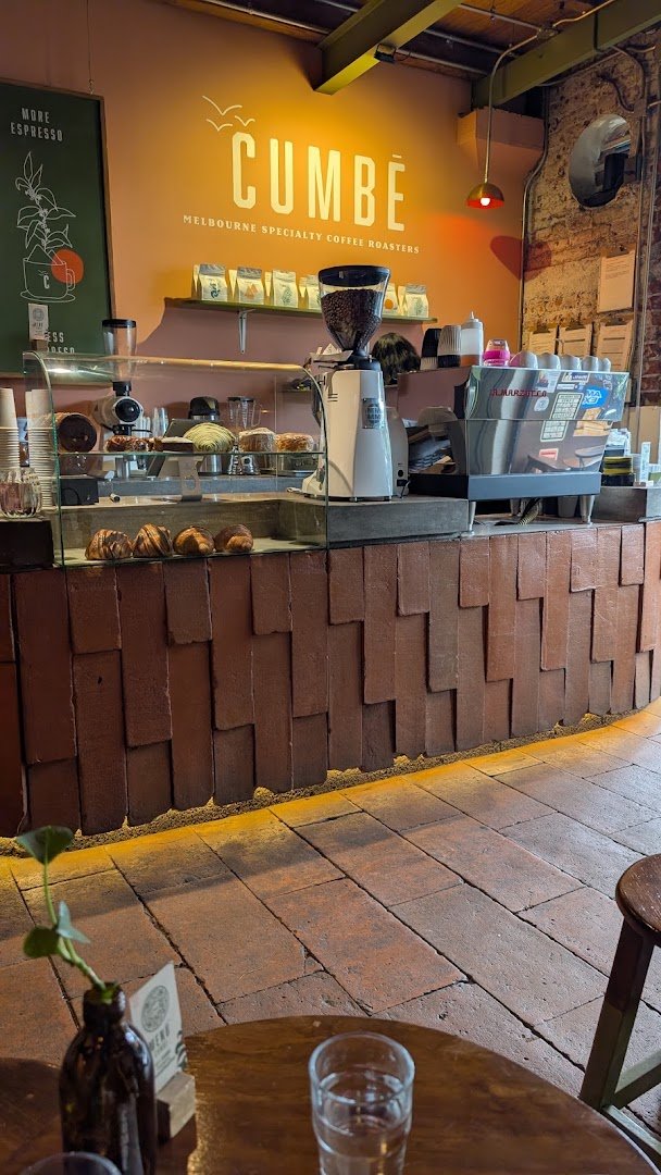 Interior of CUMBÉ Coffee Roasters, specialty coffee shop in Mexico City