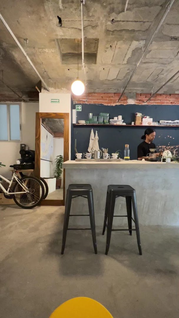 Interior of totte para todos, specialty coffee shop in Mexico City