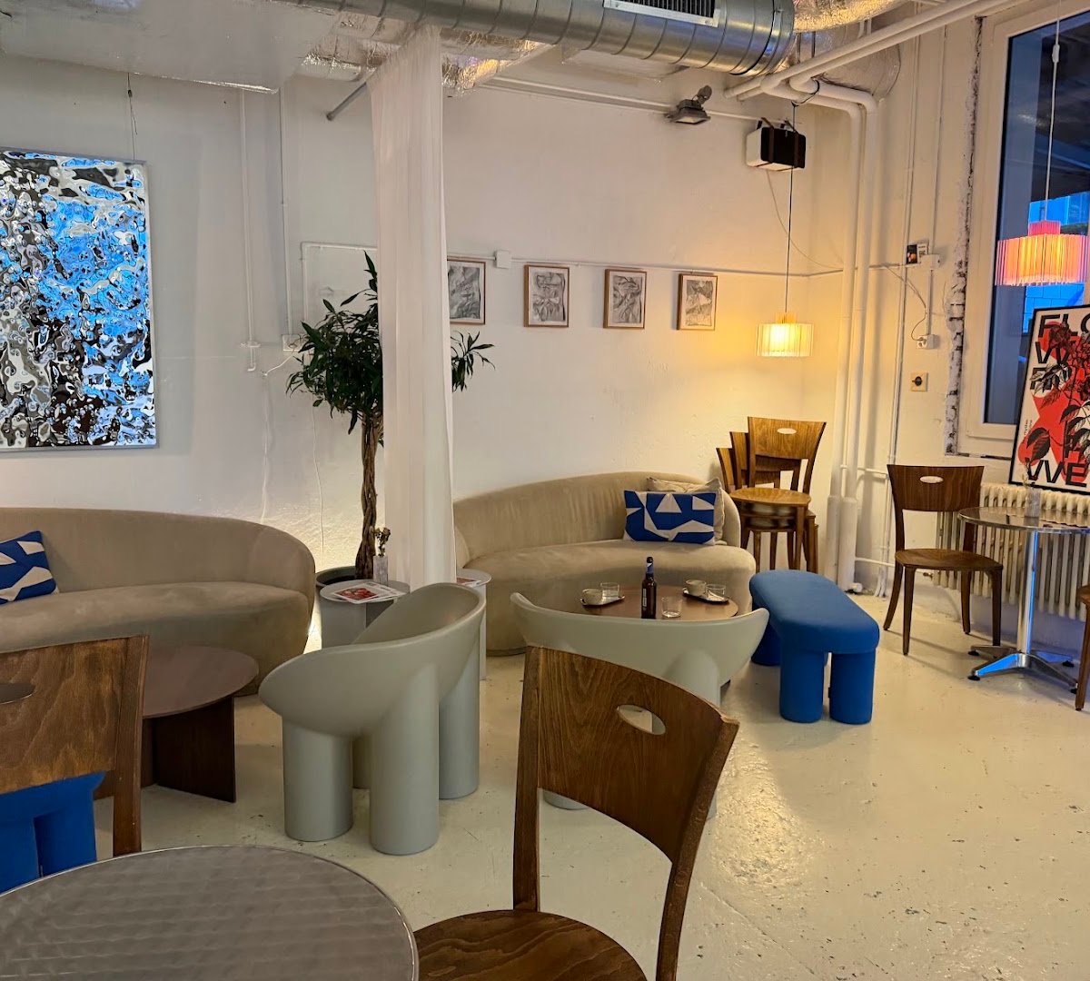 Interior of slurp., specialty coffee shop in Zurich