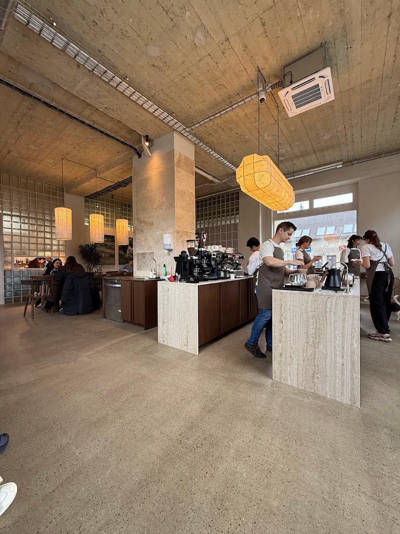 Interior of Pleiku Coffee, specialty coffee shop in Prague