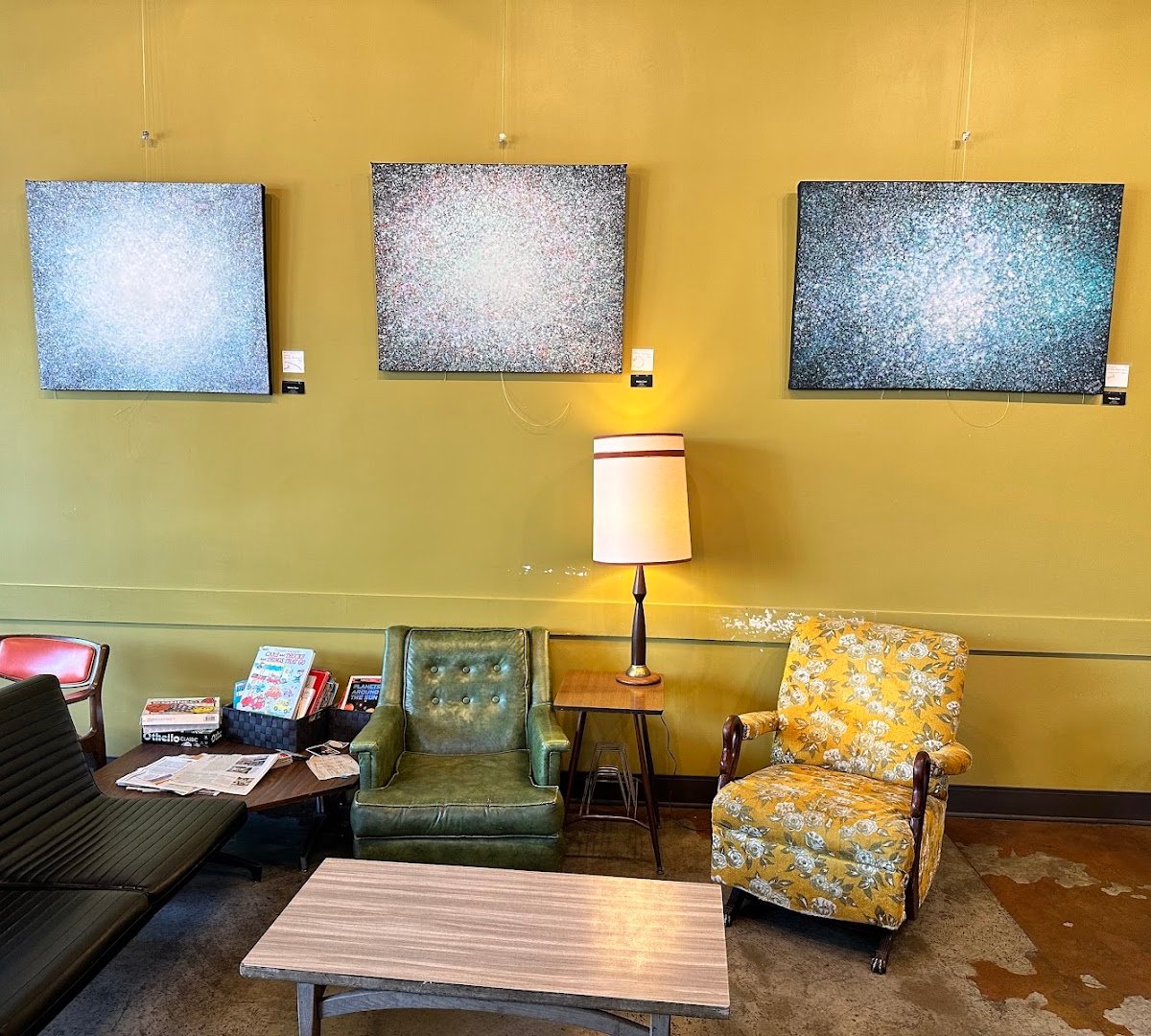 Interior of Sunergos Coffee, specialty coffee shop in Louisville