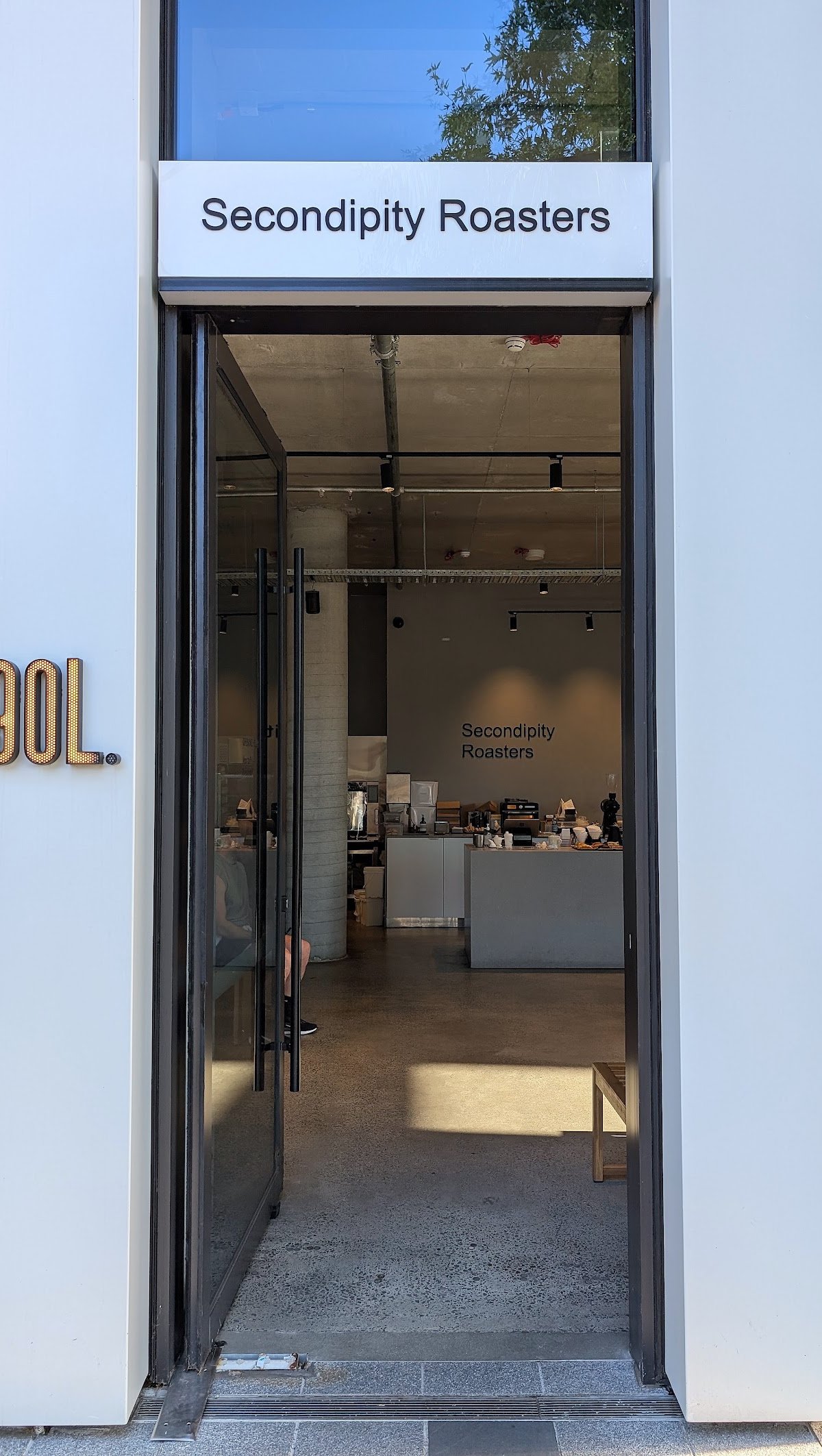 Storefront of Secondipity Roasters, specialty coffee shop in Melbourne