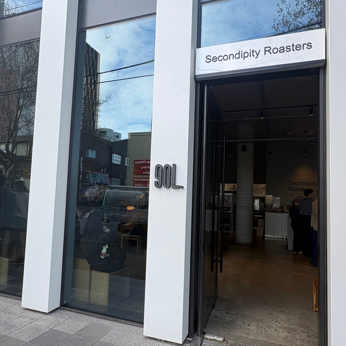 Storefront of Secondipity Roasters, specialty coffee shop in Melbourne