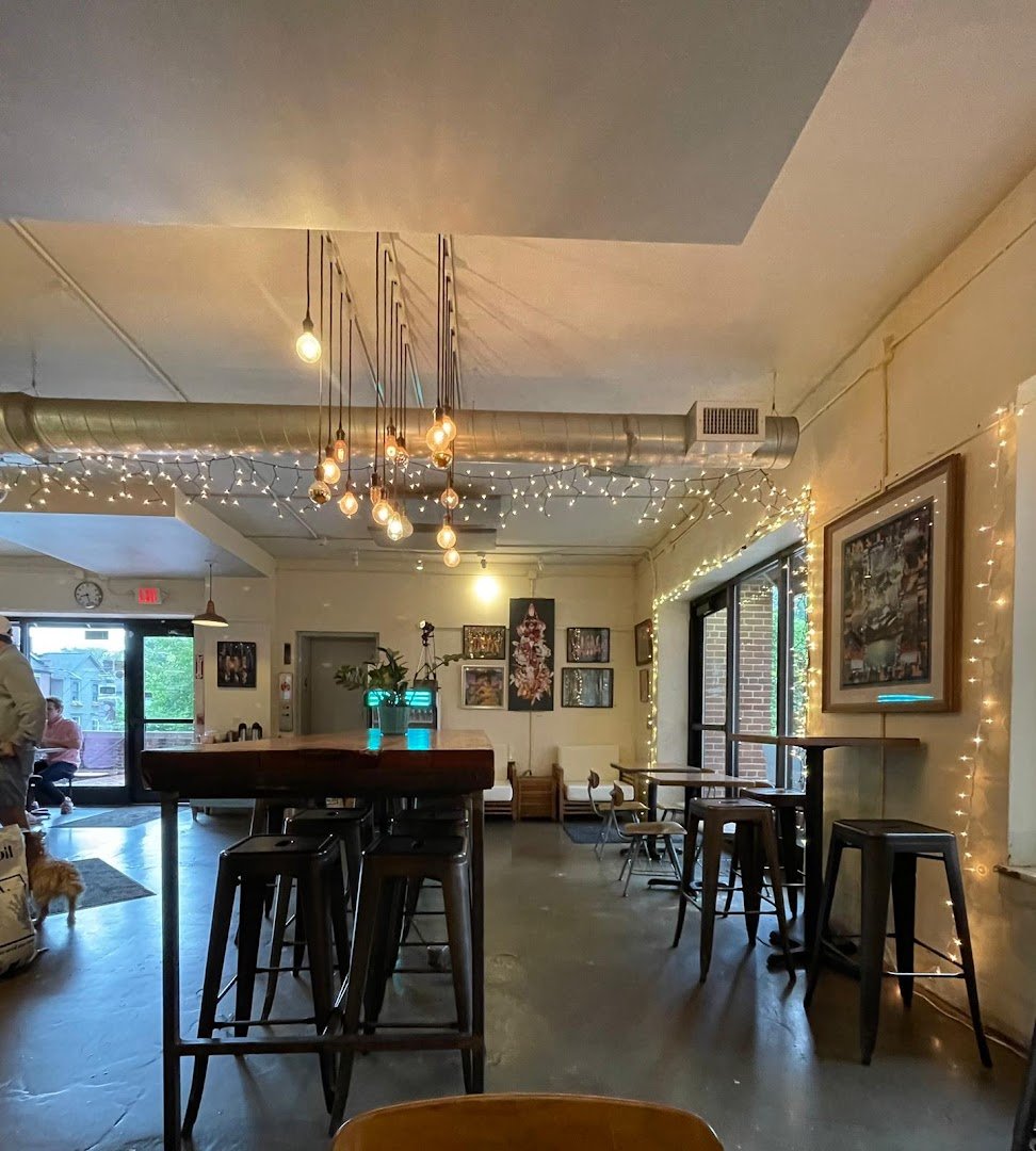 Interior of Phoenix Coffee Company, specialty coffee shop in Cleveland