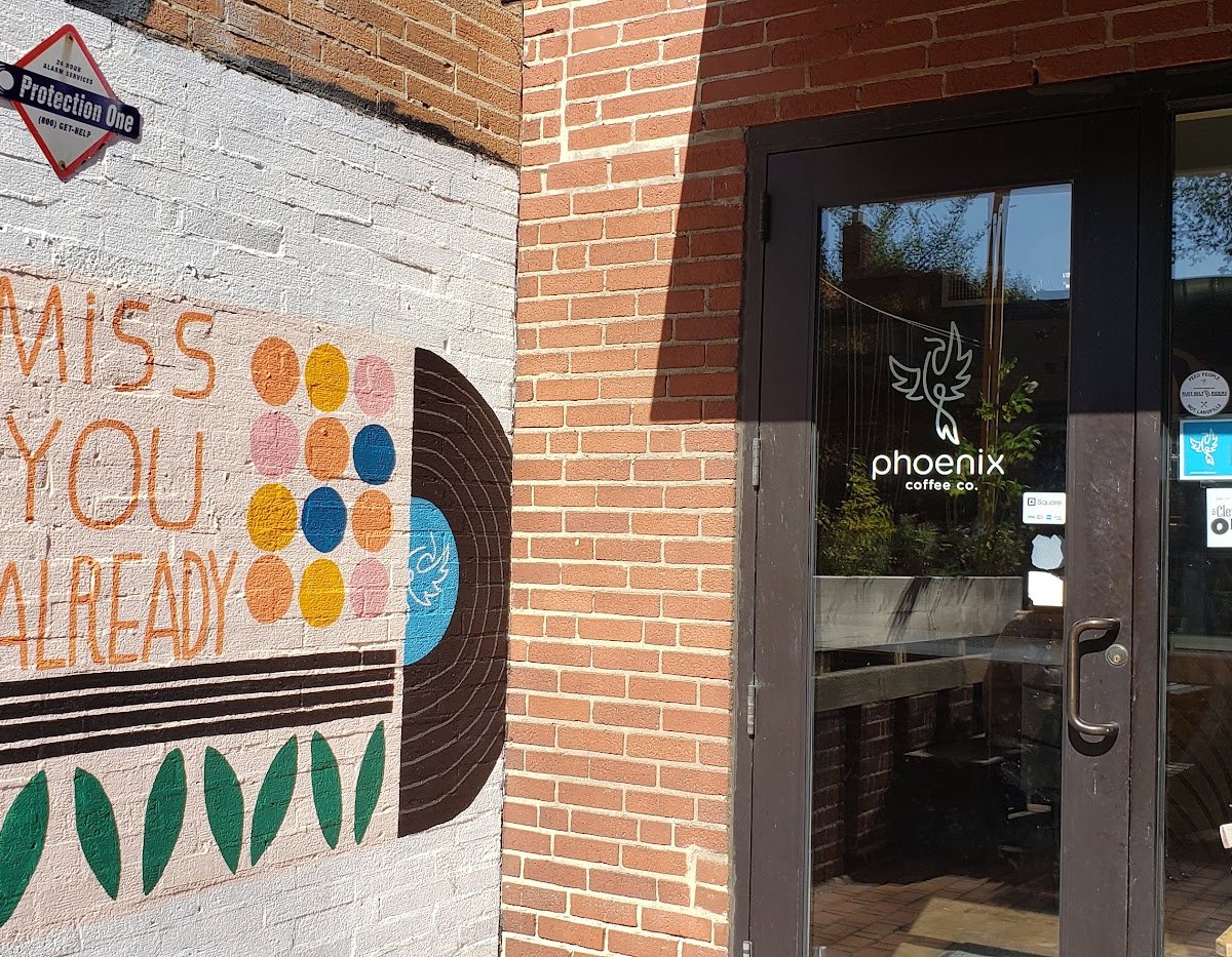Storefront of Phoenix Coffee Company, specialty coffee shop in Cleveland