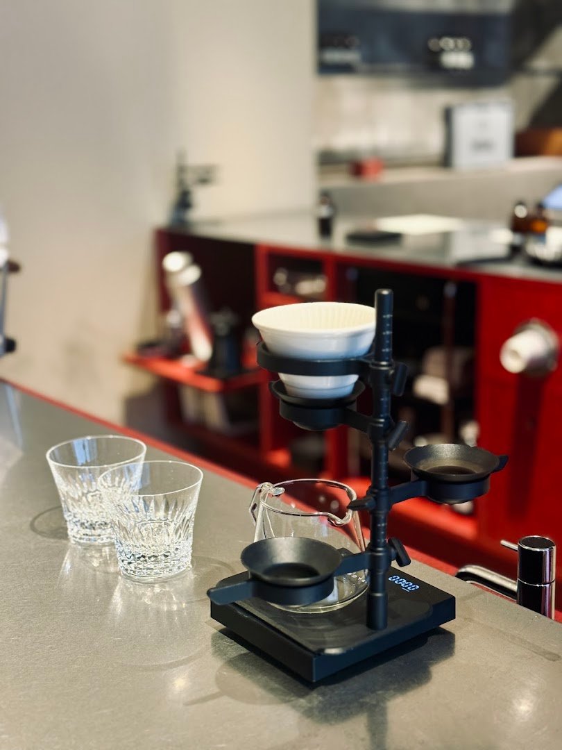 Interior of Lonich,, specialty coffee shop in Tokyo