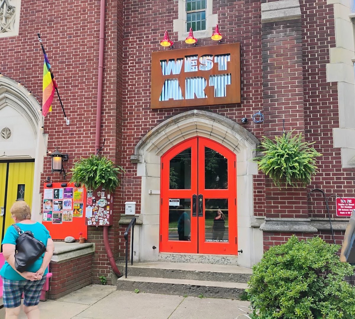 Storefront of West Art, specialty coffee shop in Lancaster