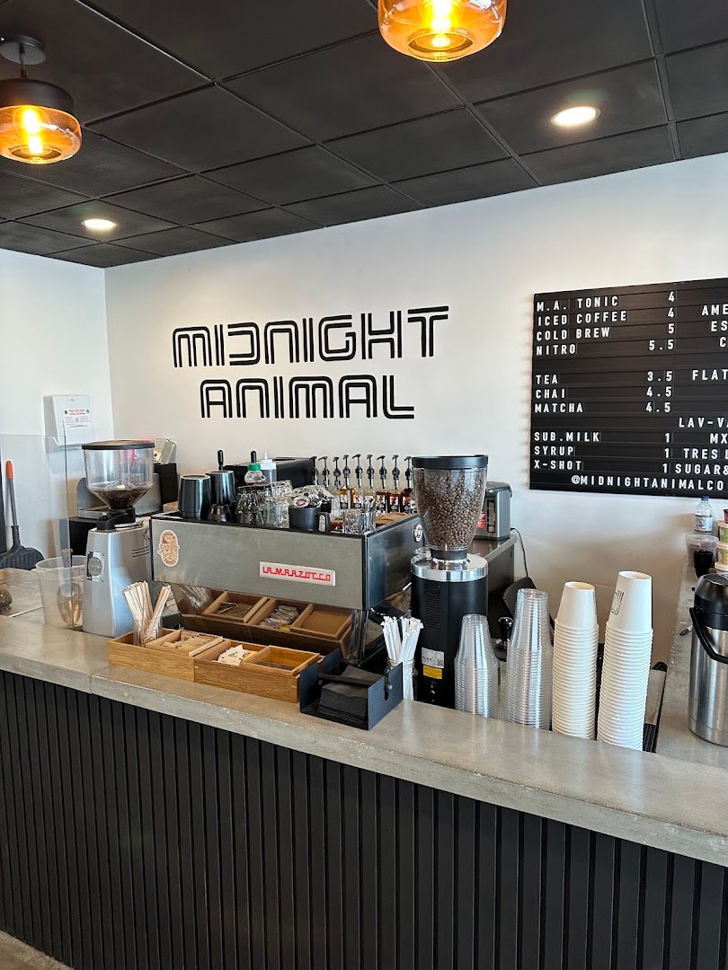Interior of Midnight Animal Coffee, specialty coffee shop in San Diego