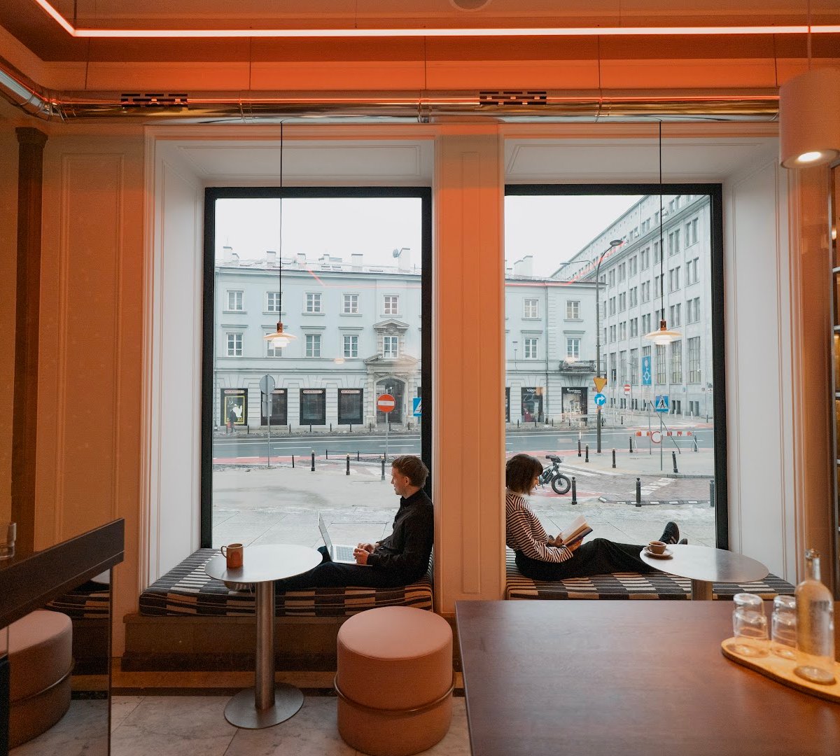 Interior of Coffeedesk Kawiarnia Nowy Świat, specialty coffee shop in Warsaw