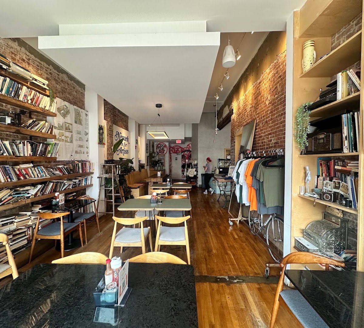 Interior of Sihana Cafe, specialty coffee shop in Newark