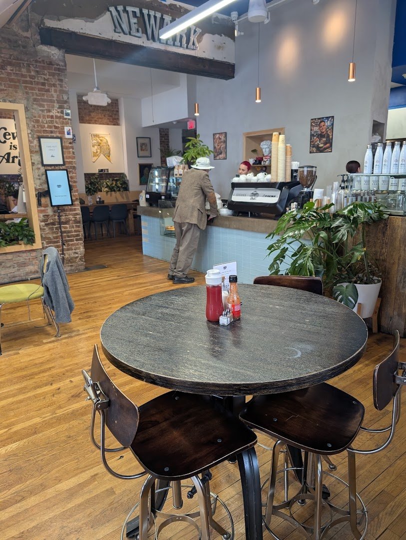 Interior of Sihana Cafe, specialty coffee shop in Newark
