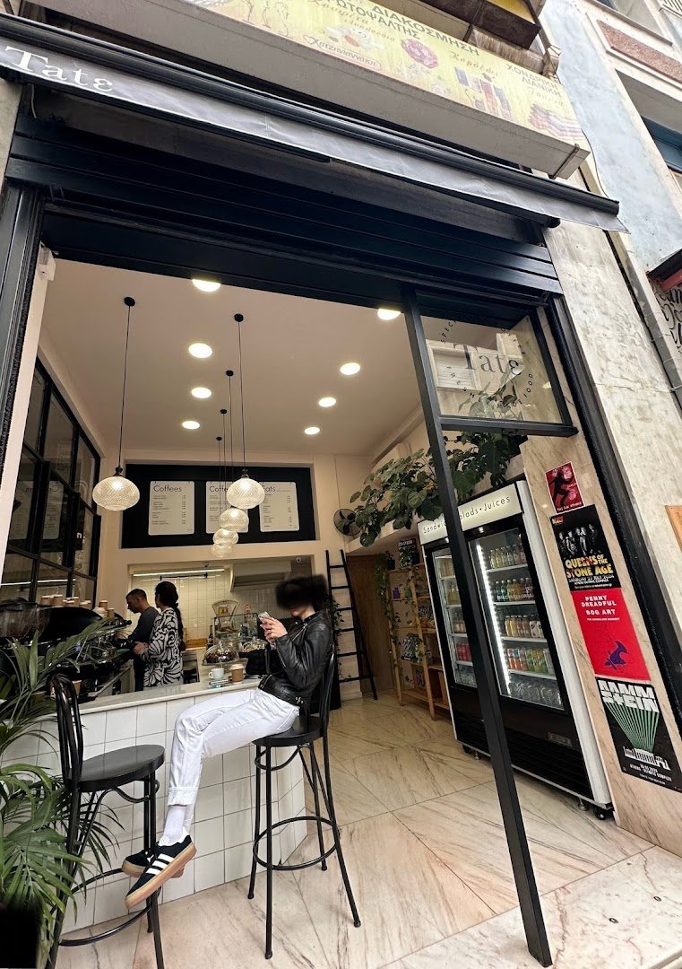 Storefront of Tate Speciality Coffee, specialty coffee shop in Athens