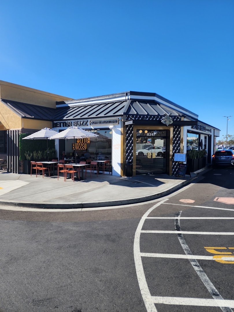 Storefront of Better Buzz Coffee Mira Mesa, specialty coffee shop in San Diego
