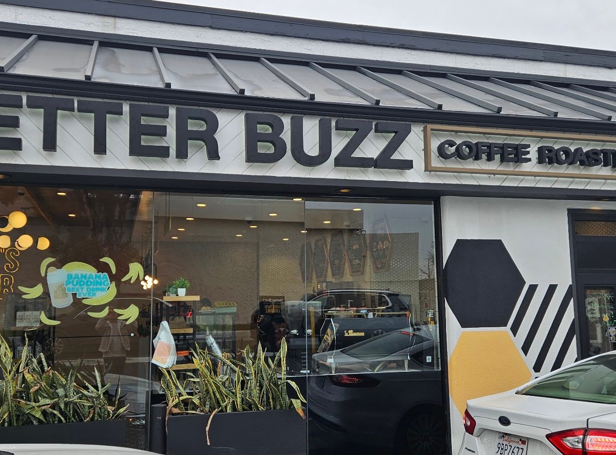 Storefront of Better Buzz Coffee Mira Mesa, specialty coffee shop in San Diego