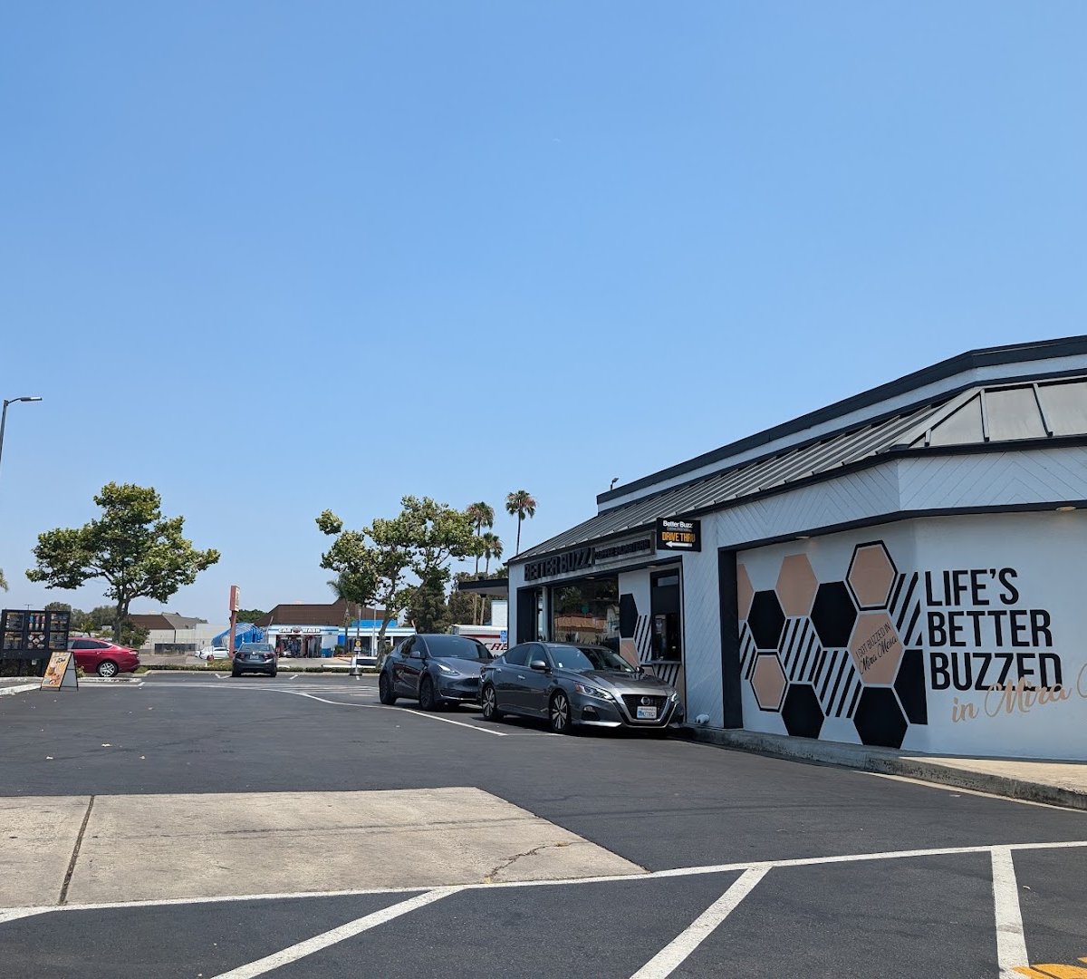 Storefront of Better Buzz Coffee Mira Mesa, specialty coffee shop in San Diego