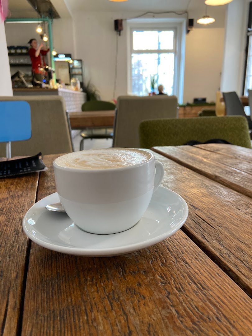 Coffee at KLUB Petrohradská, specialty coffee shop in Prague