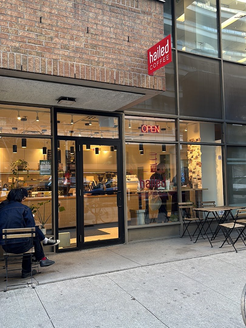 Storefront of Hailed Coffee - Elizabeth St., specialty coffee shop in Toronto