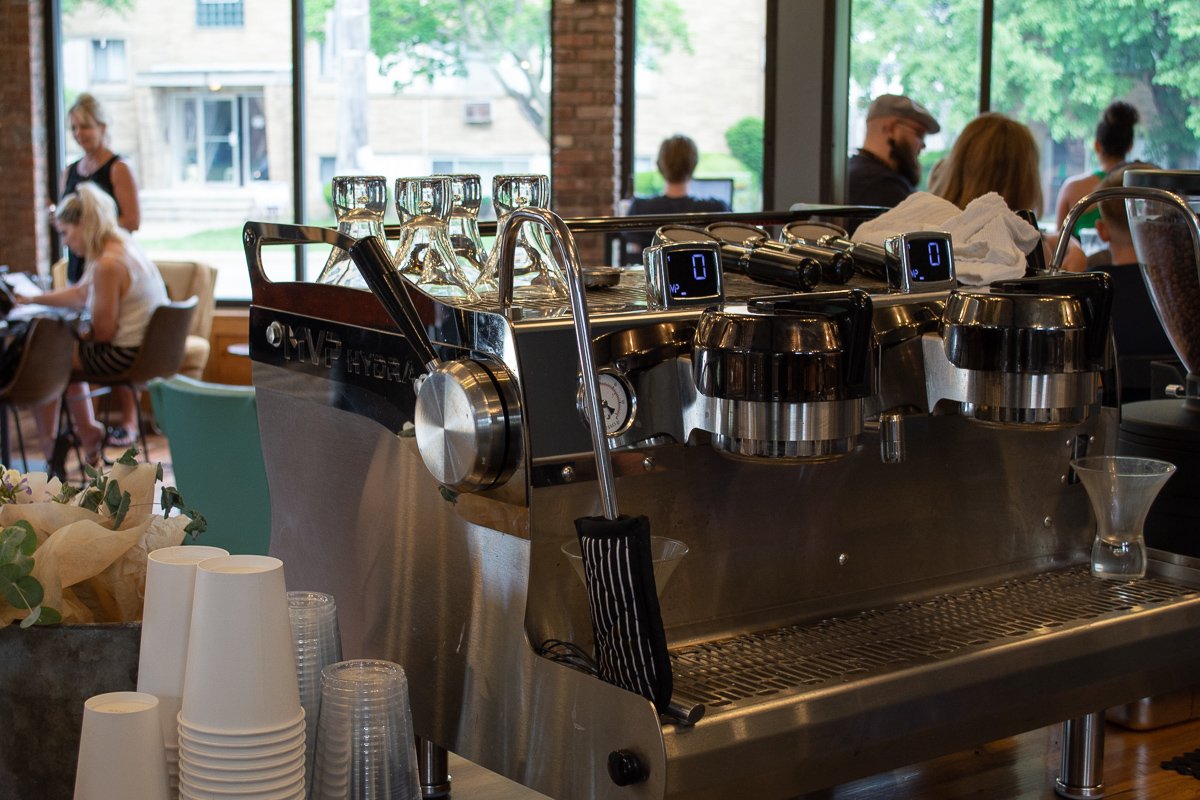 Interior of Metropolitan Coffee, specialty coffee shop in Cleveland