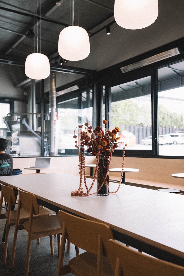 Interior of Red Rabbit Coffee Roastery, specialty coffee shop in Auckland
