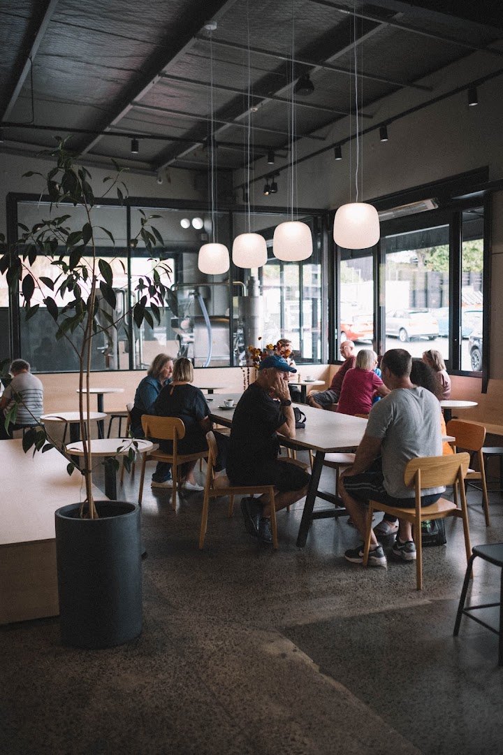 Interior of Red Rabbit Coffee Roastery, specialty coffee shop in Auckland