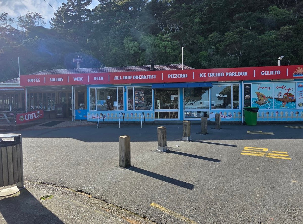 Storefront of Days Bay Pavilion, specialty coffee shop in Wellington
