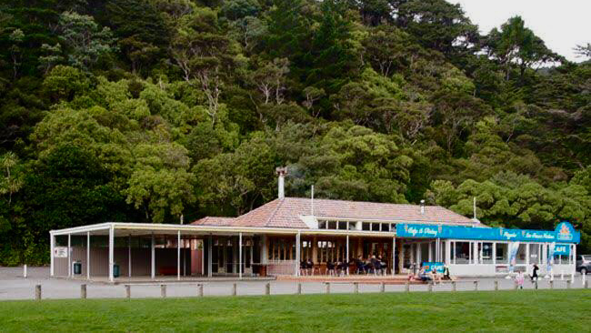 Storefront of Days Bay Pavilion, specialty coffee shop in Wellington