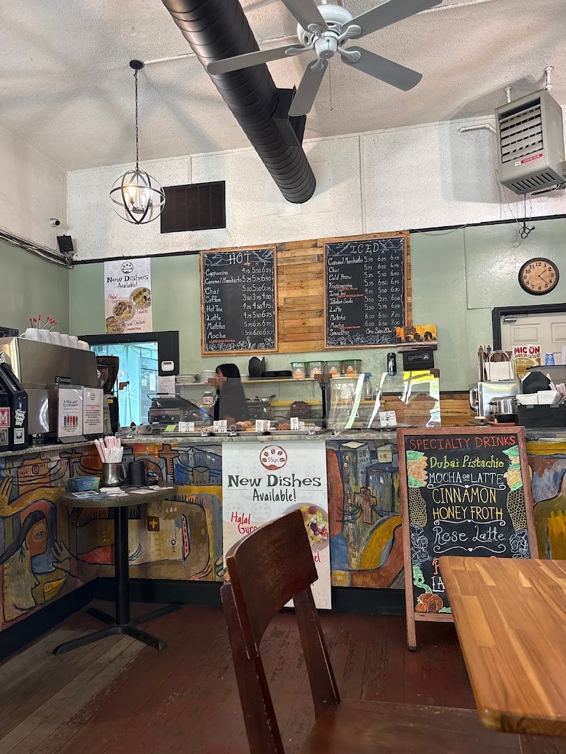 Interior of 5 Sips Coffee & Tea, specialty coffee shop in Sacramento