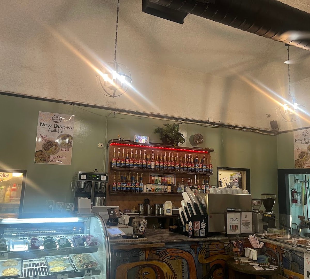 Interior of 5 Sips Coffee & Tea, specialty coffee shop in Sacramento