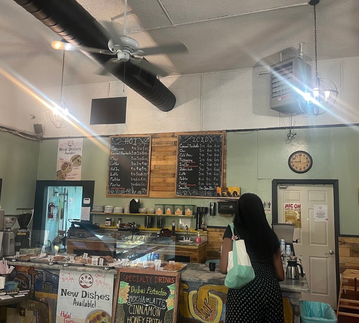 Interior of 5 Sips Coffee & Tea, specialty coffee shop in Sacramento