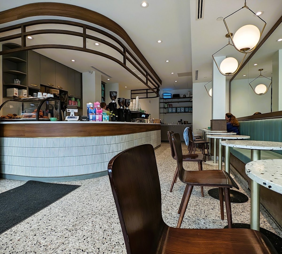 Interior of Cafe Myriade - Westmount, specialty coffee shop in Montreal