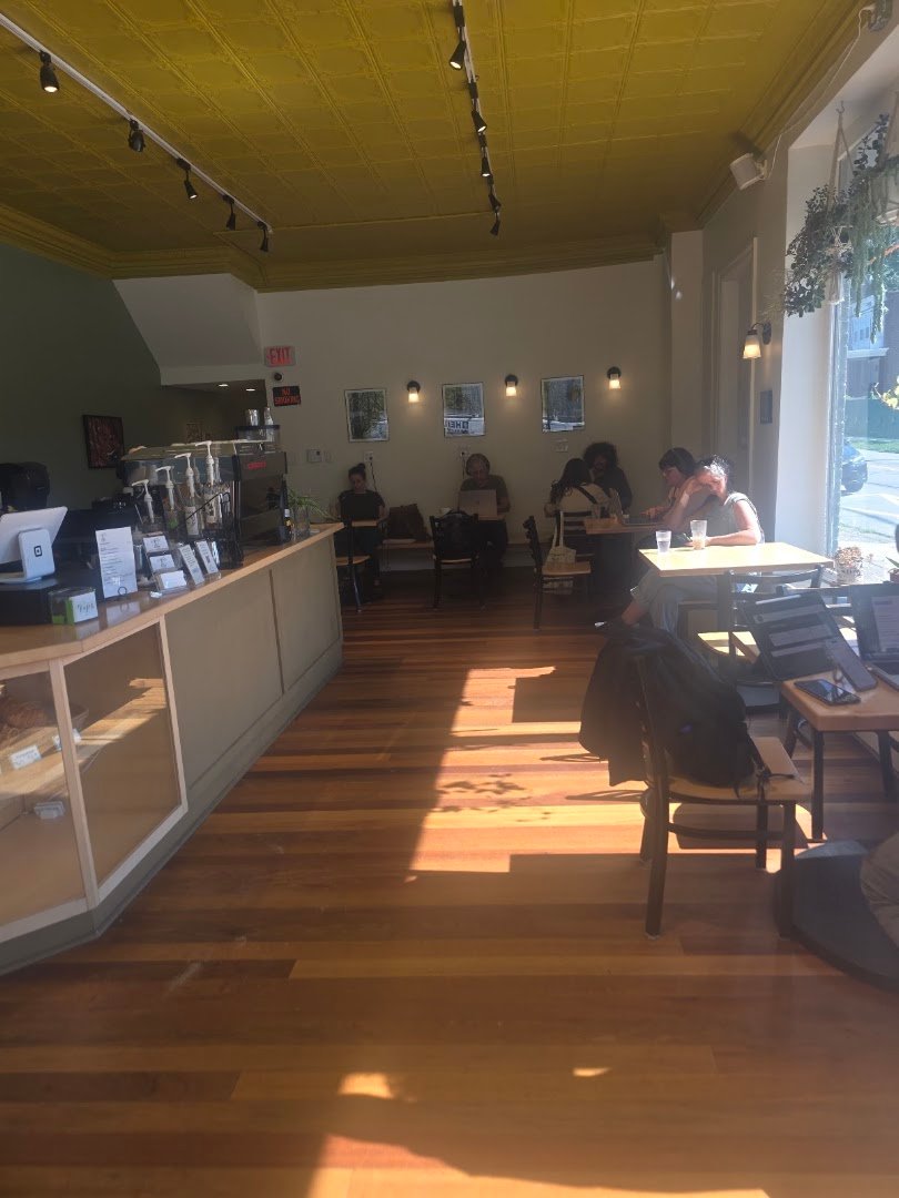 Interior of Mt Airy Coffee Company, specialty coffee shop in Philadelphia