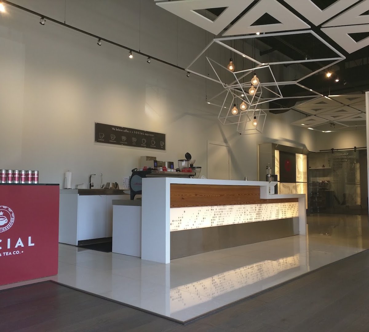 Interior of Social Coffee & Tea Company, specialty coffee shop in Toronto
