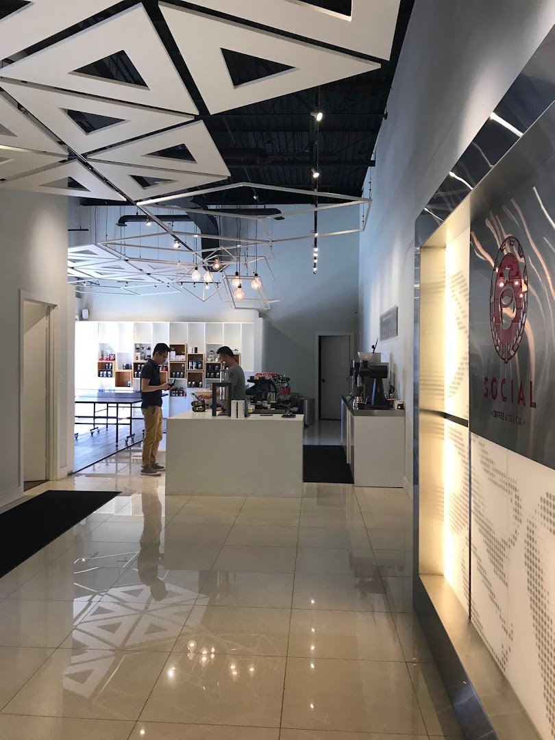 Interior of Social Coffee & Tea Company, specialty coffee shop in Toronto