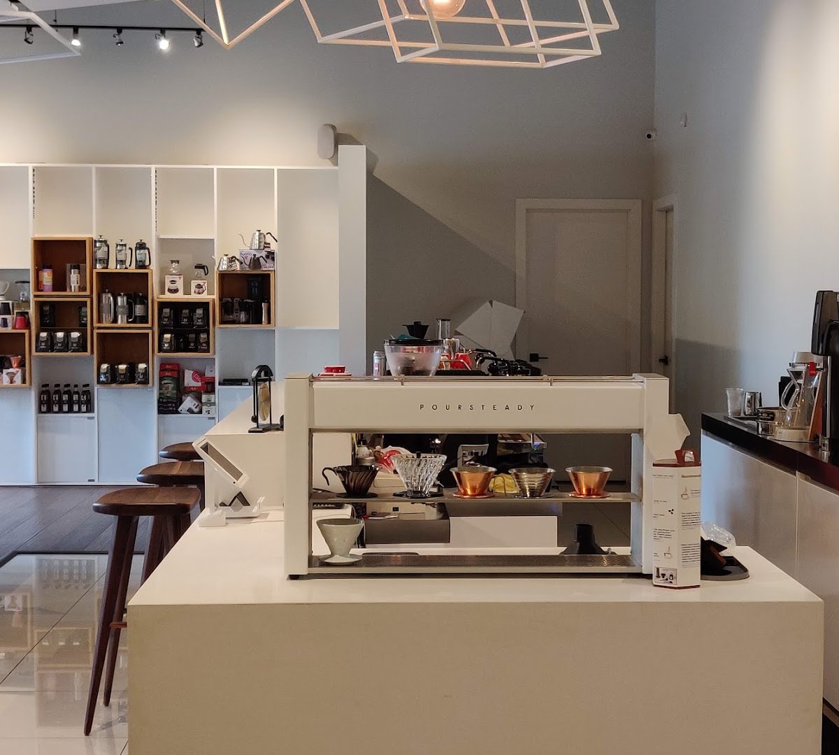Interior of Social Coffee & Tea Company, specialty coffee shop in Toronto