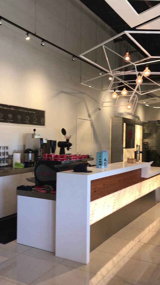 Interior of Social Coffee & Tea Company, specialty coffee shop in Toronto