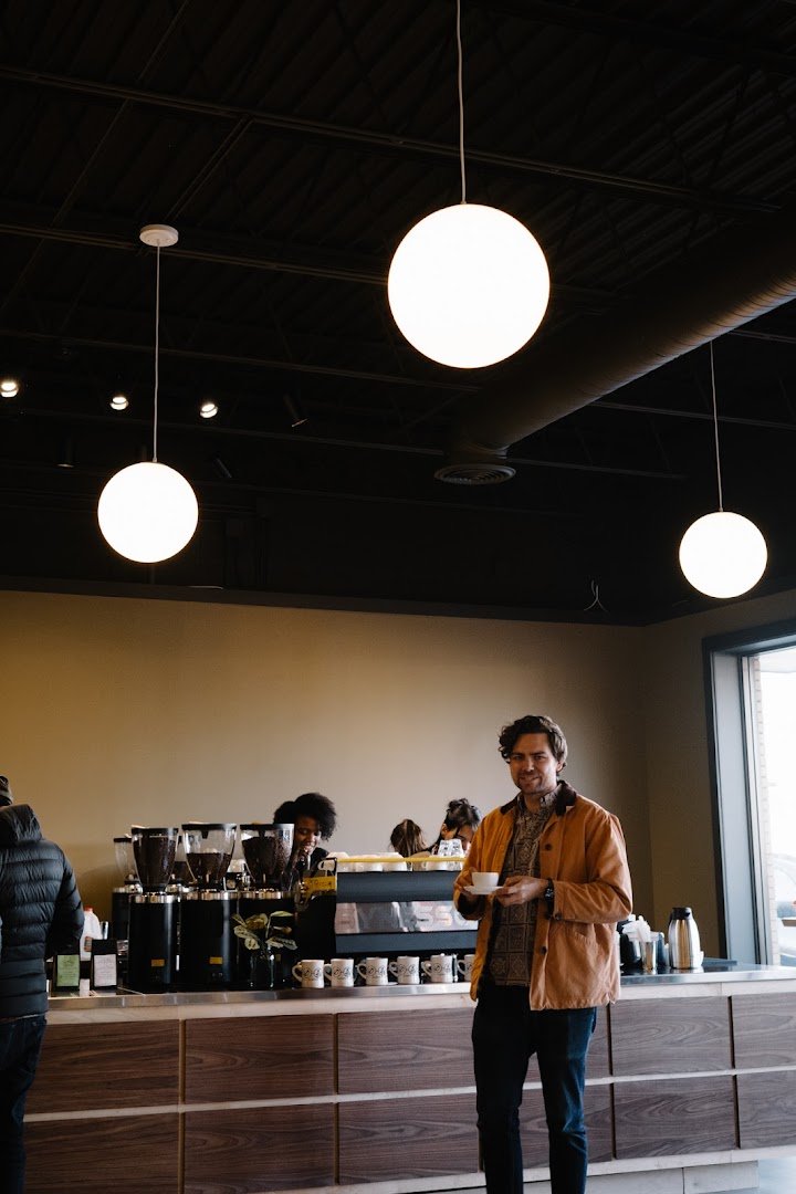 Interior of Sunergos Coffee, specialty coffee shop in Louisville