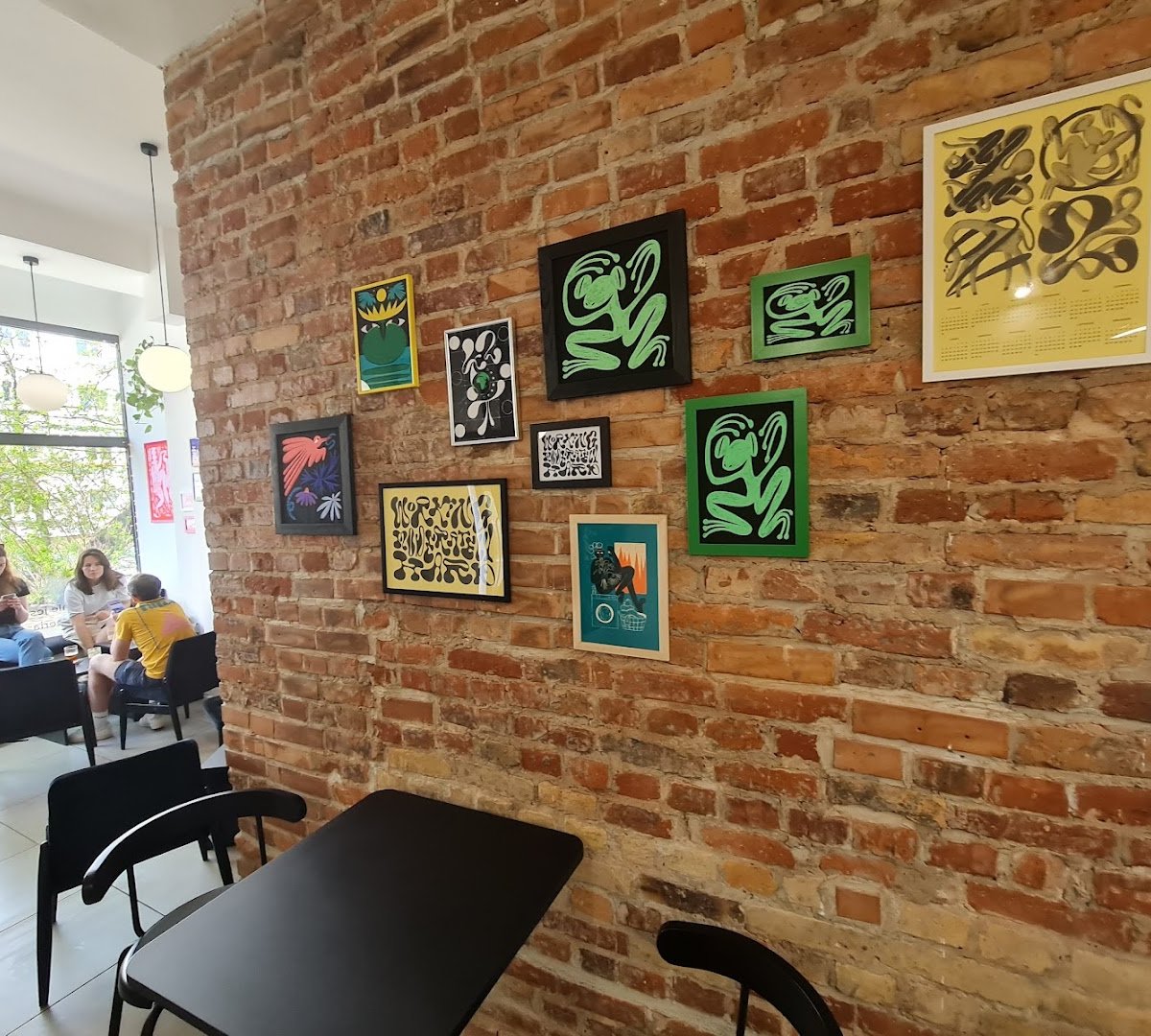 Interior of Kawiarnia Dobra Materia, specialty coffee shop in Warsaw