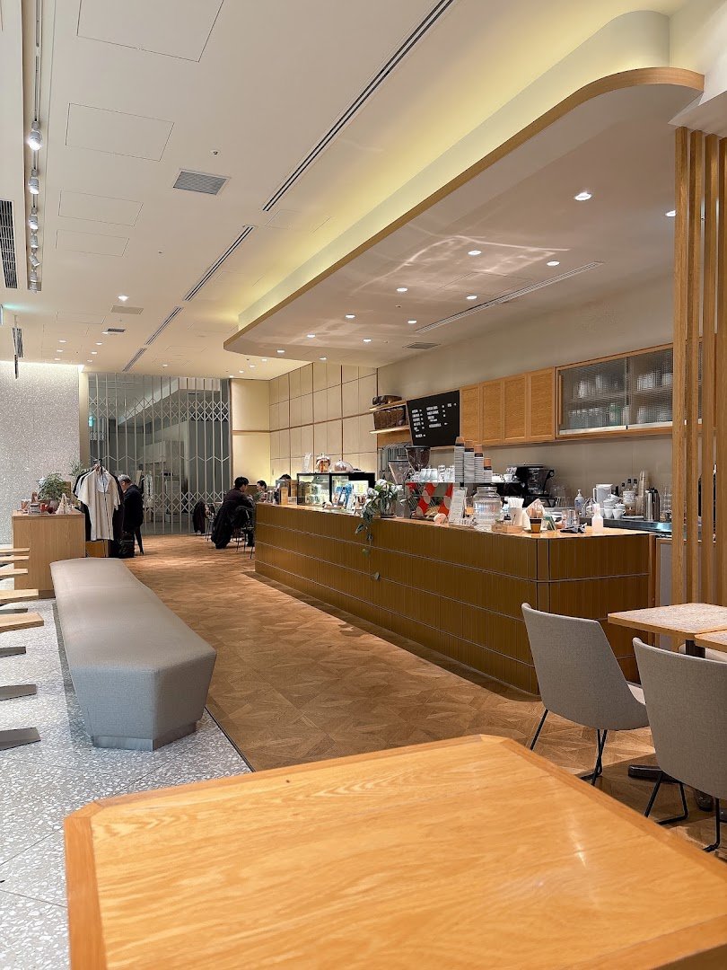 Interior of Allpress Espresso Toranomon Cafe, specialty coffee shop in Tokyo